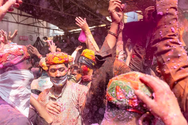 Barsana Uttar Pradesh India March 2020 People Celebrate Traditional Ritualistic — Stock Photo, Image