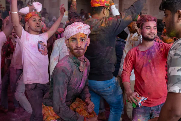 Barsana Uttar Pradesh India March 2020 People Celebrate Traditional Ritualistic — Stock Photo, Image