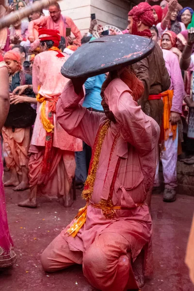 Barsana Uttar Pradesh India March 2020 People Celebrate Traditional Ritualistic — Stock Photo, Image