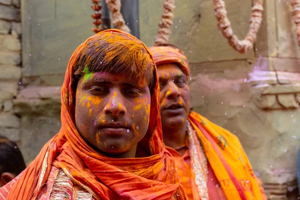 Barsana Uttar Pradesh India March 2020 People Celebrate Traditional Ritualistic — Stock Photo, Image