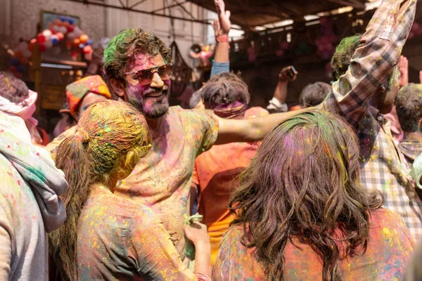 Barsana Uttar Pradesh India March 2020 People Celebrate Traditional Ritualistic — Stock Photo, Image