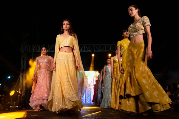 Modell Går Modevisning New Delhi Indien December 2020 — Stockfoto