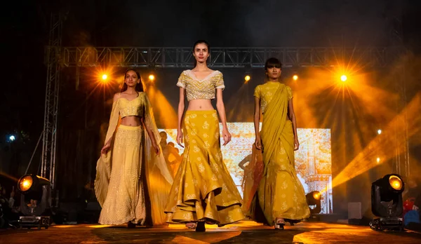 Modell Går Modevisning New Delhi Indien December 2020 — Stockfoto