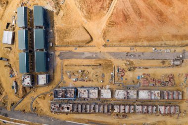 Şili, Villa Alemana 'daki bir inşaat sahasının merkez uçağı.