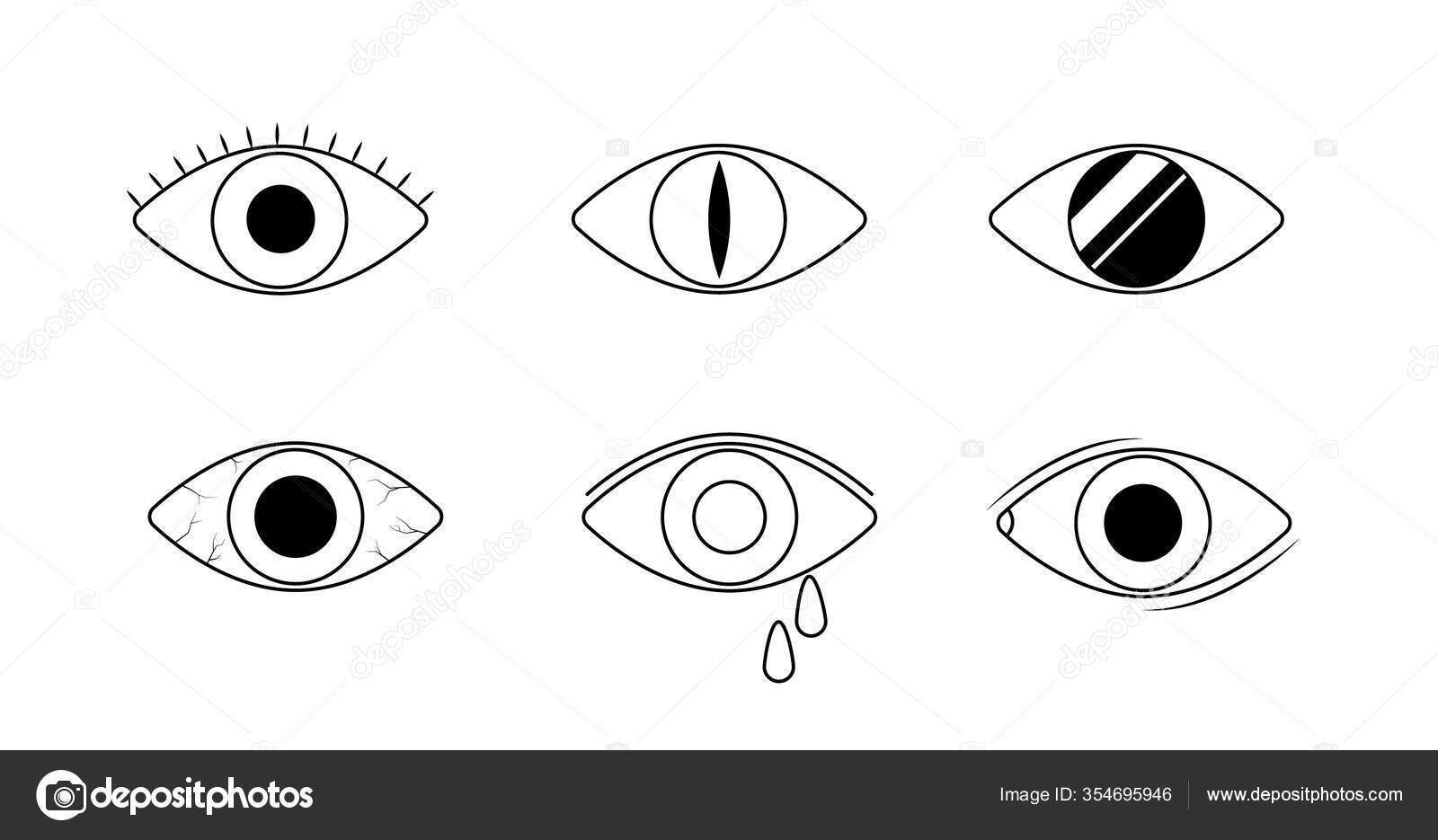 Eye icons. Human eyes, vision and view signs. Stock Vector by