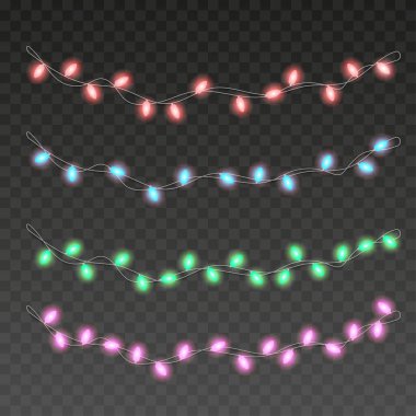 Noel ışıkları izole