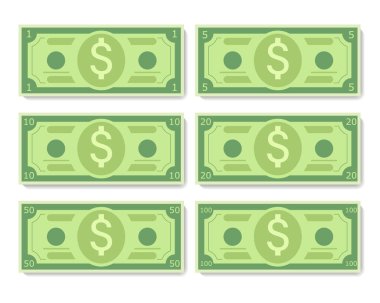 Çizgi film dolar banknotları