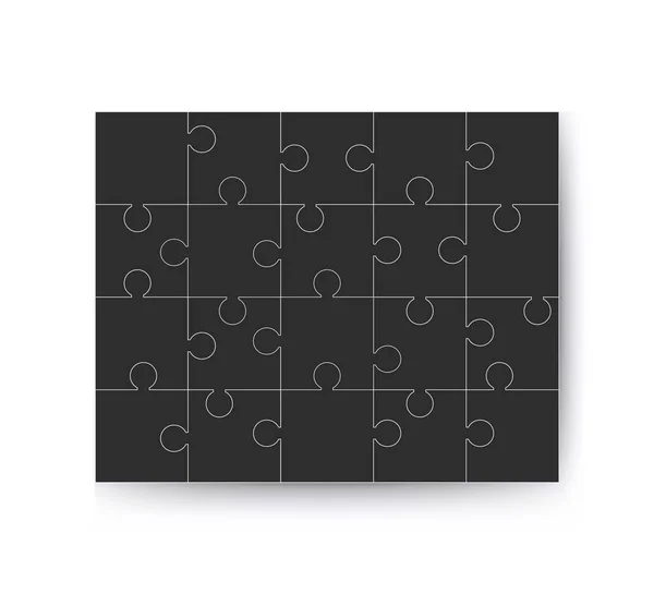 Vector illustratie van zwarte puzzel — Stockvector