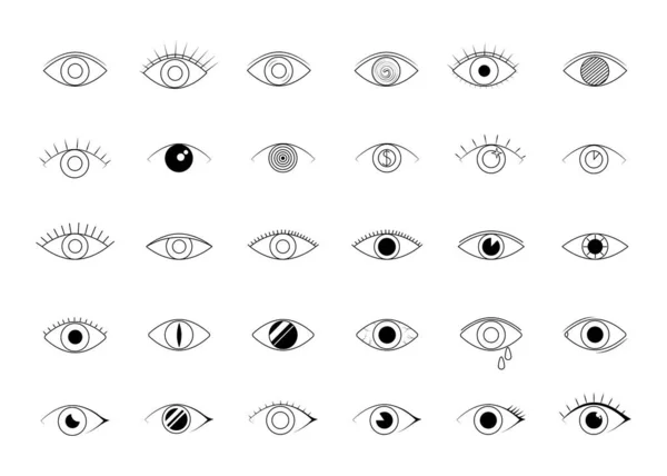 Icono de línea ocular. — Vector de stock