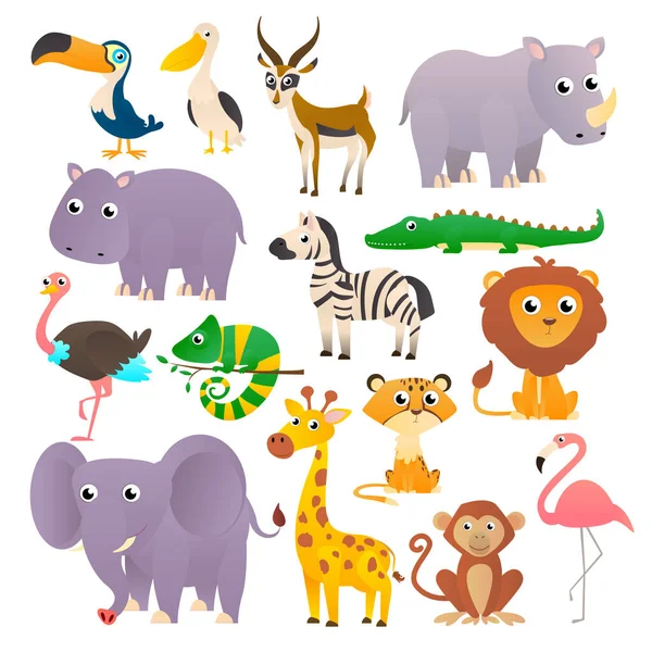 Grande collection d'animaux sauvages — Image vectorielle