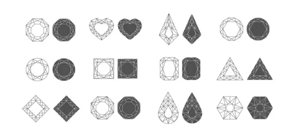 Collection de bijoux et diamants. — Image vectorielle