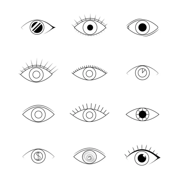 Icono de línea ocular. — Vector de stock