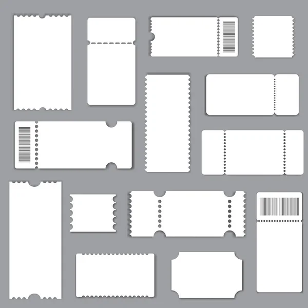 Définir le modèle de billet vide . — Image vectorielle