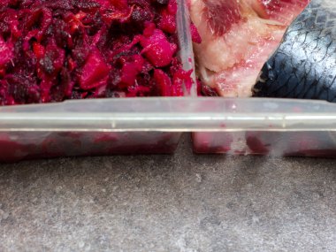 Sabah salatalı ringa balığı.