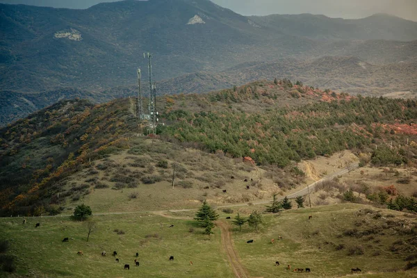 Malerischer Blick Auf Die Berglandschaft Mit Dramatischem Himmel — kostenloses Stockfoto