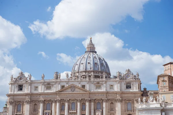 Faimoasa Bazilica Petru Vatican Italia — Fotografie de stoc gratuită