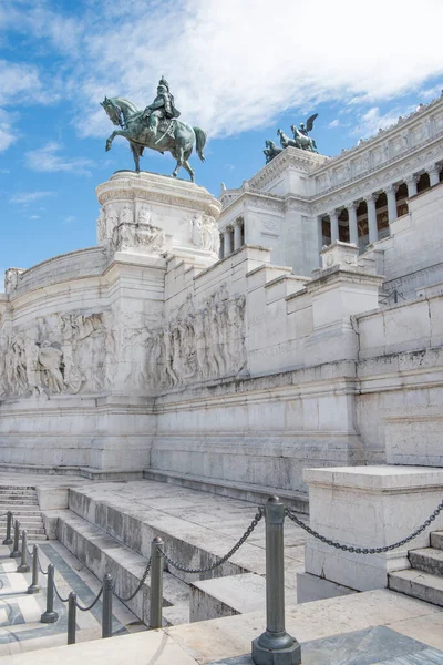Nasjonalt Monument Victor Emanuel Ved Fedrelandsalteret Roma Italia – royaltyfritt gratis stockfoto