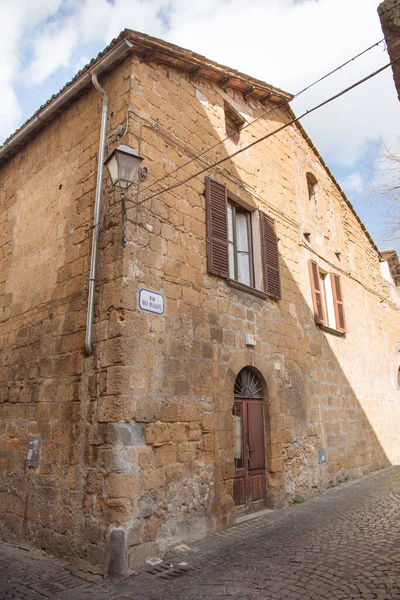 Stín Budově Orvieto Řím Předměstí Itálie — Stock fotografie zdarma