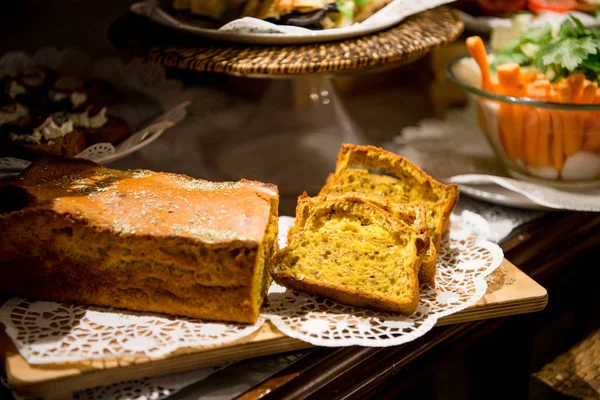 Comida Sabrosa Catering Fondo Cerca — Foto de stock gratuita