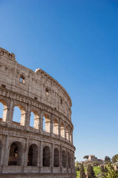 Starodávné Ruiny Krásného Koloseum Římě Itálie — Stock fotografie zdarma