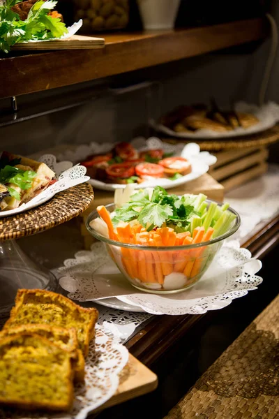 Chutné Jídlo Catering Pozadí Zblízka — Stock fotografie zdarma