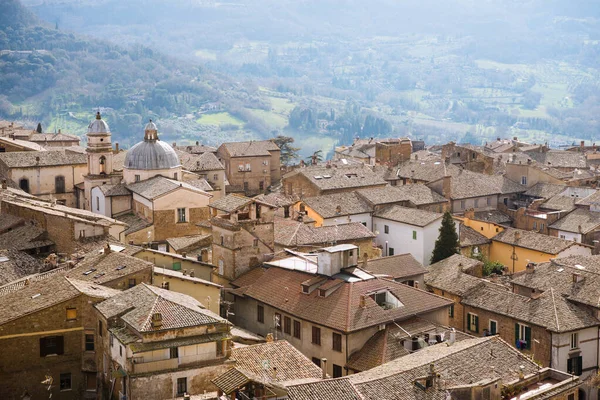 Vedere Aeriană Acoperișurilor Din Orvieto Suburbia Romei Italia — Fotografie de stoc gratuită