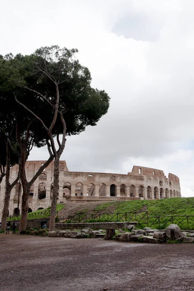 Starožitný Vráž Koloseum Římě Itálie — Stock fotografie zdarma