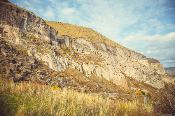 Schilderachtig Uitzicht Bergen Landschap Met Dramatische Hemel — Gratis stockfoto