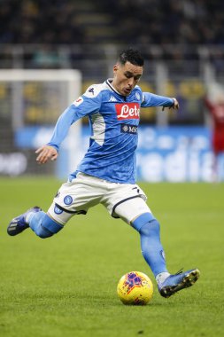 Milan, Italy - 12/02/2020: Coppa Italia, Inter vs Napoli 0-1.  Jos Callejon, Napoli.