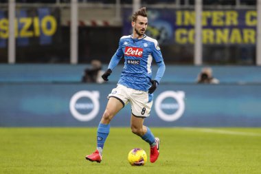 Milan, Italy - 12/02/2020: Coppa Italia - Inter vs Napoli 0-1. Fabian Ruiz, Napoli.