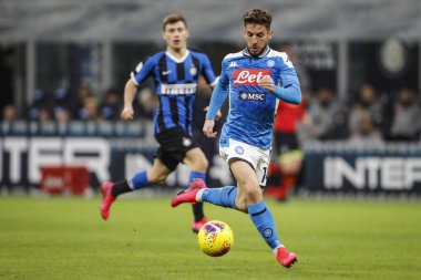 Milan, Italy - 12/02/2020: Coppa Italia - Inter vs Napoli 0-1. Dries Mertens, Napoli.