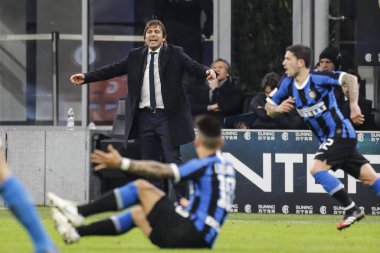 Milan, Italy - 12/02/2020: Coppa Italia,  Inter vs Napoli 0-1. Antonio Conte, coach Inter.
