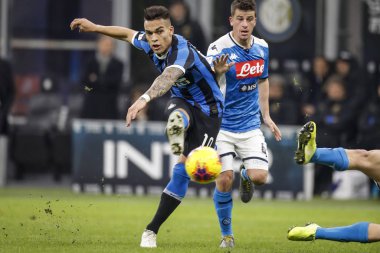 Milan, Italy - 12/02/2020: Coppa Italia - Inter vs Napoli 0-1. Lautaro Martinez, Inter.