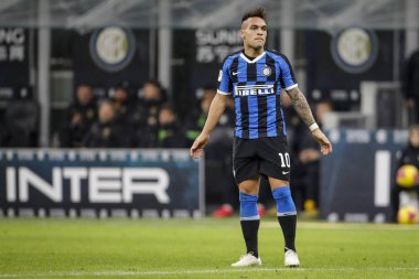Milan, Italy - 12/02/2020: Coppa Italia - Inter vs Napoli 0-1. Lautaro Martinez, Inter.