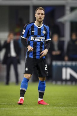 Milan, Italy - 12/02/2020: Coppa Italia - Inter vs Napoli 0-1. Christian Eriksen, Inter.
