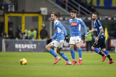 Milan, Italy - 12/02/2020: Coppa Italia - Inter vs Napoli 0-1. Fabian Ruiz, Napoli.