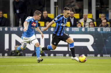 Milan, Italy - 12/02/2020: Coppa Italia - Inter vs Napoli 0-1. Lautaro Martinez, Inter.