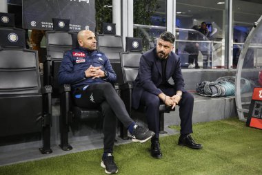 Milan, 12/02/2020 - Coppa Italia - Inter vs Napoli 0-1. Gennaro Gattuso, coach Napoli.