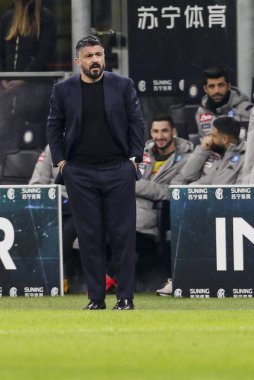 Milan, 12/02/2020 - Coppa Italia - Inter vs Napoli 0-1. Gennaro Gattuso, coach Napoli.