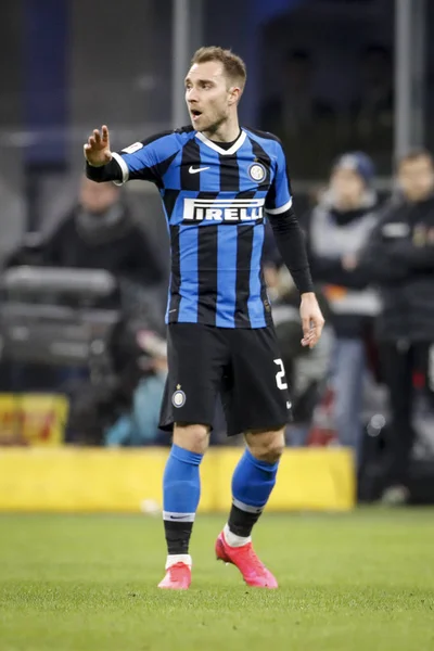 Milaan Italië 2020 Coppa Italia Inter Napoli Christian Eriksen Intern — Stockfoto