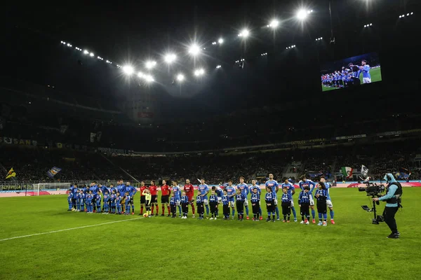 Milan Italy 2020 Coppa Italia Inter Napoli Inter Napoli Beginning — ストック写真