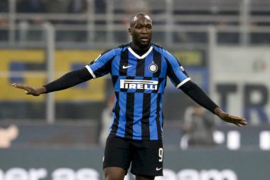 MILAN, ITALY - FEBRUARY 09, 2020: Romelu Lukaku