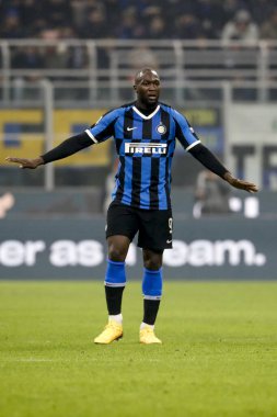 MILAN, ITALY - FEBRUARY 09, 2020: Romelu Lukaku