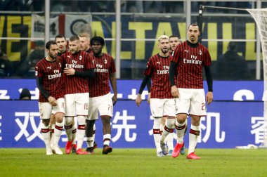 MILAN, ITALY - FEBRUARY 09, 2020: Zlatan Ibrahimovic of AC Milan and team