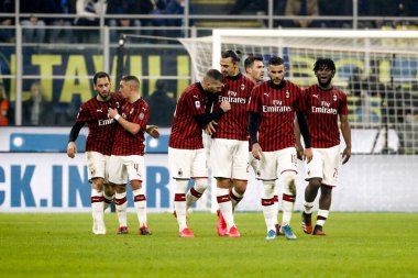 MILAN, ITALY - FEBRUARY 09, 2020: Zlatan Ibrahimovic of AC Milan and team
