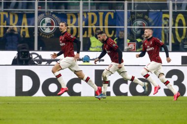 MILAN, ITALY - FEBRUARY 09, 2020: Zlatan Ibrahimovic of AC Milan and team