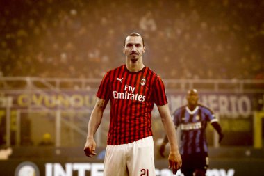 MILAN, ITALY - FEBRUARY 17, 2020: Zlatan Ibrahimovic of AC Milan 