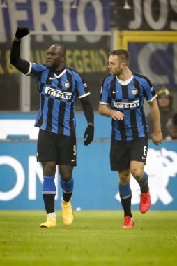 MILAN, ITALY - FEBRUARY 09, 2020: Romelu Lukaku
