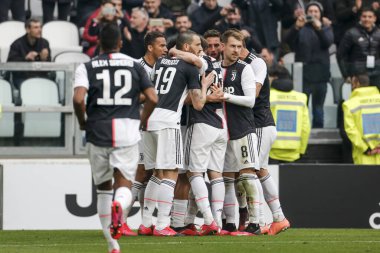 TURIN, ITALY - FEBRUARY 16, 2020: Paulo Dybala of Juventus FC gestures during the Serie A football match between Juventus FC and Brescia Calcio.