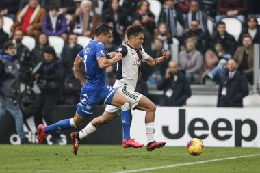 TURIN, ITALY - FEBRUARY 16, 2020: Paulo Dybala of Juventus FC  during the Serie A football match between Juventus FC and Brescia Calcio.